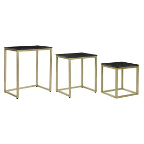 Set mit 3 Tischen DKD Home Decor Schwarz Gold 50 x 35 x 60 cm von DKD Home Decor, Tische - Ref: S3052702, Preis: 181,49 €, Ra...