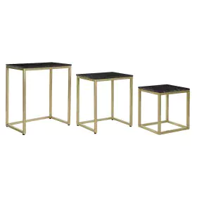 Jeu de 3 tables DKD Home Decor Noir Doré 50 x 35 x 60 cm de DKD Home Decor, Tables - Réf : S3052702, Prix : 181,49 €, Remise : %