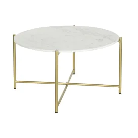 Table Basse DKD Home Decor 81 x 81 x 44 cm Marbre Fer de DKD Home Decor, Tables - Réf : S3052709, Prix : 178,73 €, Remise : %