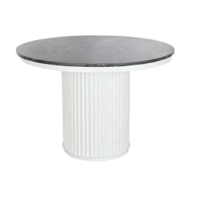 Mesa de Comedor DKD Home Decor Blanco Negro Cobre Metal Mármol 110 x 110 x 76 cm de DKD Home Decor, Mesas - Ref: S3052738, Pr...