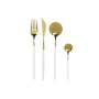 Besteck DKD Home Decor Weiß Gold Edelstahl 4,5 x 2,5 x 20,5 cm 24 Stücke von DKD Home Decor, Besteck-Sets - Ref: S3052749, Pr...