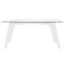 Mesa de Jantar DKD Home Decor Branco Transparente Cristal Madeira MDF 160 x 90 x 75 cm de DKD Home Decor, Jogos de móveis - R...