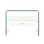 Mesa de Cabeceira DKD Home Decor Branco Transparente Cristal Madeira MDF 50 x 40 x 45,5 cm de DKD Home Decor, Mesinhas de cab...