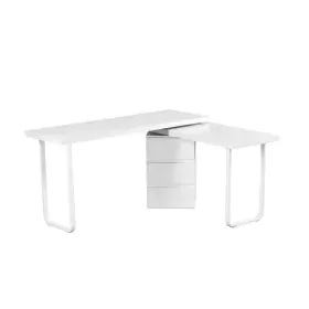 Desk DKD Home Decor 150 x 120 x 75 cm Natural Metal White MDF Wood by DKD Home Decor, Computer desks and tables - Ref: S30527...