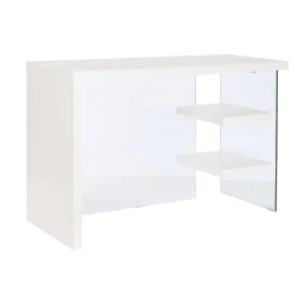 Secretária DKD Home Decor Branco Transparente Cristal Madeira MDF 120 x 50 x 76 cm de DKD Home Decor, Secretárias e mesas par...