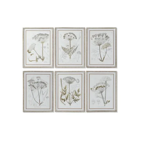 Painting DKD Home Decor Modern Botanical plants 45 x 2,5 x 60 cm (6 Units) by DKD Home Decor, Prints on Canvas - Ref: S305281...