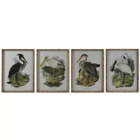 Cadre DKD Home Decor Oiseaux Oriental 45 x 3 x 60 cm (4 Unités) de DKD Home Decor, Impressions sur toile - Réf : S3052825, Pr...