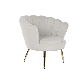 Poltrona DKD Home Decor Creme Dourado Veludo Metal 85 x 85 x 81 cm de DKD Home Decor, Cadeiras - Ref: S3052843, Preço: 230,03...