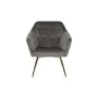 Armchair DKD Home Decor Golden Dark grey Metal 74 x 74 x 90 cm by DKD Home Decor, Chairs - Ref: S3052847, Price: 189,43 €, Di...