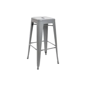 Hocker DKD Home Decor 43 x 43 x 76 cm Grau Metall von DKD Home Decor, Barhocker - Ref: S3052882, Preis: 44,81 €, Rabatt: %