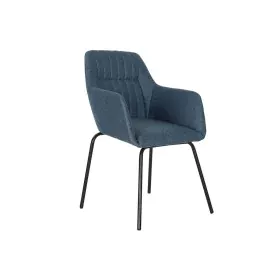 Chaise DKD Home Decor Bleu Noir 59,5 x 60,5 x 78 cm de DKD Home Decor, Chaises - Réf : S3052895, Prix : 92,12 €, Remise : %