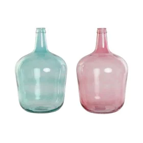 Vase DKD Home Decor Green Pink Tempered Glass 25 x 25 x 40 cm (2 Units) by DKD Home Decor, Vases - Ref: S3052907, Price: 45,1...