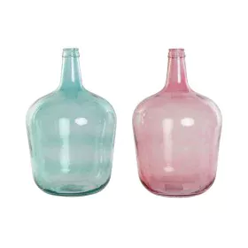 Vase DKD Home Decor Green Pink Tempered Glass 25 x 25 x 40 cm (2 Units) by DKD Home Decor, Vases - Ref: S3052907, Price: 39,5...