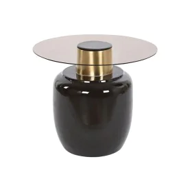 Mesa de apoio DKD Home Decor Preto Dourado Metal Cristal 59 x 59 x 46 cm de DKD Home Decor, Jogos de móveis - Ref: S3052931, ...