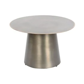 Mesa de apoio DKD Home Decor Dourado Cinzento escuro Metal 60 x 60 x 37 cm de DKD Home Decor, Jogos de móveis - Ref: S3052933...