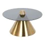 Mesa de apoio DKD Home Decor Preto Dourado Metal Cristal 60 x 60 x 30 cm de DKD Home Decor, Jogos de móveis - Ref: S3052934, ...