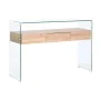 Console DKD Home Decor Transparent Marron Clair Verre Bois MDF 120 x 35 x 80 cm de DKD Home Decor, Tables - Réf : S3052998, P...