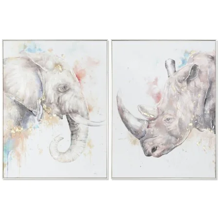 Cadre DKD Home Decor Moderne animaux 60 x 3,5 x 80 cm (2 Unités) de DKD Home Decor, Impressions sur toile - Réf : S3053003, P...