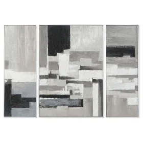 Juego de 3 cuadros DKD Home Decor Abstracto Moderno 140 x 3,5 x 100 cm de DKD Home Decor, Impresiones sobre lienzo - Ref: S30...