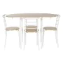 Conjunto de Mesa con 4 Sillas DKD Home Decor Blanco Natural Metal Madera MDF 121 x 55 x 78 cm de DKD Home Decor, Mesas - Ref:...