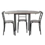 Table set with 4 chairs DKD Home Decor Brown Black Metal MDF Wood 121 x 55 x 78 cm by DKD Home Decor, Tables - Ref: S3053055,...