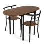 Conjunto de mesa com 4 cadeiras DKD Home Decor Castanho Preto Metal Madeira MDF 121 x 55 x 78 cm de DKD Home Decor, Jogos de ...