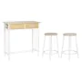 Conjunto de mesa com 2 cadeiras DKD Home Decor Metal Madeira MDF 80 x 50 x 84 cm de DKD Home Decor, Jogos de móveis - Ref: S3...