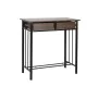 Conjunto de Mesa con 2 Sillas DKD Home Decor Marrón Negro Metal Madera MDF 80 x 50 x 84 cm de DKD Home Decor, Mesas - Ref: S3...