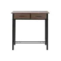 Conjunto de mesa com 2 cadeiras DKD Home Decor Castanho Preto Metal Madeira MDF 80 x 50 x 84 cm de DKD Home Decor, Jogos de m...