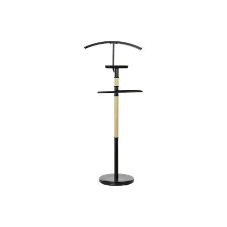 Clothes Butler DKD Home Decor Black Natural Metal Rubber wood 47 x 28 x 111 cm by DKD Home Decor, Quilt Stands - Ref: S305307...