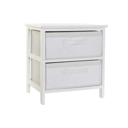 Caisson à Tiroirs DKD Home Decor Blanc Bambou Bois de paulownia 42 x 32 x 45 cm de DKD Home Decor, Commodes - Réf : S3053083,...