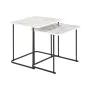 Jeu de 2 tables DKD Home Decor Blanc Noir 51 x 43 x 49 cm de DKD Home Decor, Tables - Réf : S3053106, Prix : 106,29 €, Remise...