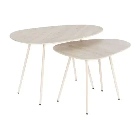 Set of 2 tables Home ESPRIT White Beige Light brown 73 x 43 x 45 cm by Home ESPRIT, Tables - Ref: S3053129, Price: 100,58 €, ...