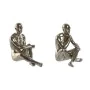 Decorative Figure Home ESPRIT Golden Silver 19 x 13,5 x 22 cm (2 Units) by Home ESPRIT, Ornaments - Ref: S3053139, Price: 43,...