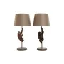 Lampe de bureau Home ESPRIT Marron Métal Résine 50 W 220 V 26 x 26 x 53,5 cm (2 Unités) de Home ESPRIT, Lampes de chevet - Ré...