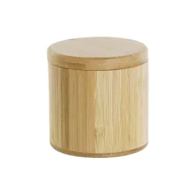 Salt Shaker with Lid DKD Home Decor Natural Bamboo 8,5 x 8,5 x 8,5 cm by DKD Home Decor, Dispensers for dressings and spices ...