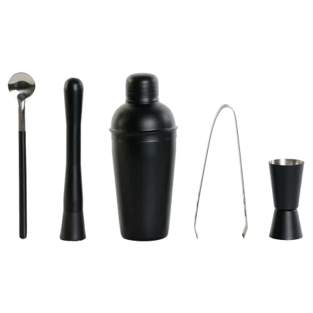 Cocktail Set DKD Home Decor Black Stainless steel 500 ml 8 x 8 x 20 cm by DKD Home Decor, Cocktail Shakers - Ref: S3053218, P...