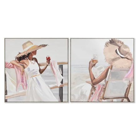 Cadre Home ESPRIT Chapeau méditerranéen 80 x 3,5 x 80 cm (2 Unités) de Home ESPRIT, Impressions sur toile - Réf : S3053265, P...