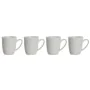 Conjunto de 4 Canecas DKD Home Decor Branco Porcelana 330 ml 12 x 10 x 9 cm de DKD Home Decor, Canecas - Ref: S3053279, Preço...