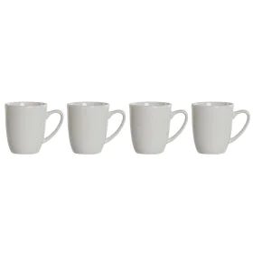 4 Piece Mug Set DKD Home Decor White Porcelain 330 ml 12 x 10 x 9 cm by DKD Home Decor, Cups - Ref: S3053279, Price: 12,09 €,...