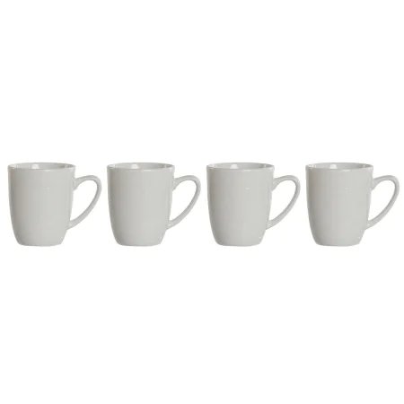 4 Piece Mug Set DKD Home Decor White Porcelain 330 ml 12 x 10 x 9 cm by DKD Home Decor, Cups - Ref: S3053279, Price: 12,09 €,...