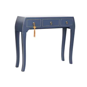 Console DKD Home Decor Azul Dourado Abeto Madeira MDF 96 x 26 x 80 cm de DKD Home Decor, Jogos de móveis - Ref: S3053292, Pre...