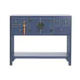 Mobiliário Auxiliar DKD Home Decor Azul Dourado Abeto Madeira MDF 95 x 24 x 79 cm de DKD Home Decor, Jogos de móveis - Ref: S...