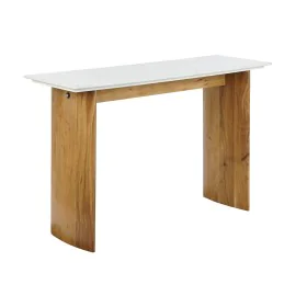 Console Home ESPRIT Blanc Marron Marbre Bois de manguier 120 x 38 x 77 cm de Home ESPRIT, Tables - Réf : S3053372, Prix : 327...