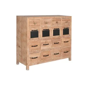 Chest of drawers Home ESPRIT Black Natural Metal Fir Cottage 110 x 40 x 92,5 cm by Home ESPRIT, Chest of Drawers - Ref: S3053...