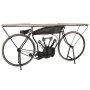 Side table DKD Home Decor Motorbike Black Natural Wood Metal 180 x 35 x 86 cm by DKD Home Decor, Tables - Ref: S3053417, Pric...