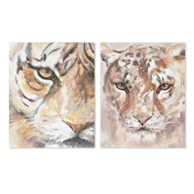 Painting Home ESPRIT Colonial Tiger 80 x 3,7 x 100 cm (2 Units) by Home ESPRIT, Prints on Canvas - Ref: S3053460, Price: 114,...