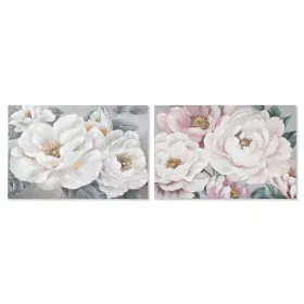 Painting Home ESPRIT Roses Romantic 120 x 3,7 x 80 cm (2 Units) by Home ESPRIT, Prints on Canvas - Ref: S3053469, Price: 153,...