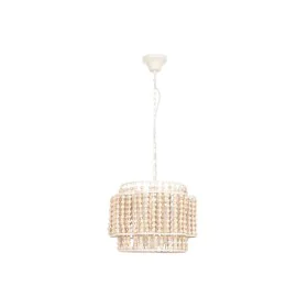 Lámpara de Techo Home ESPRIT Blanco Marrón claro Madera Metal 25 W 38 x 38 x 29 cm de Home ESPRIT, Iluminación de techo de in...