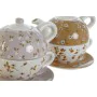 Teapot DKD Home Decor White Green Mustard Light Pink Dolomite 750 ml (2 Units) by DKD Home Decor, Tea and coffee sets - Ref: ...